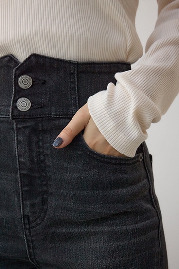 AZUL DENIM H/Wバックリボンフレアデニム 詳細画像