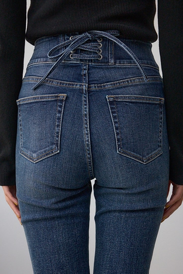 AZUL DENIM H/Wバックリボンフレアデニム 詳細画像