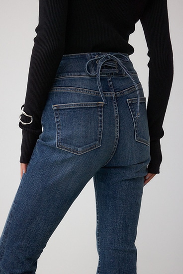 AZUL DENIM H/Wバックリボンフレアデニム 詳細画像