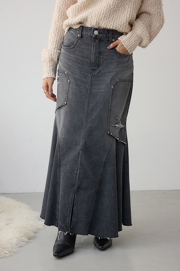 AZUL DENIM ダメージマーメイドスカート