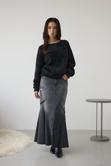 AZUL DENIM ダメージマーメイドスカート 詳細画像