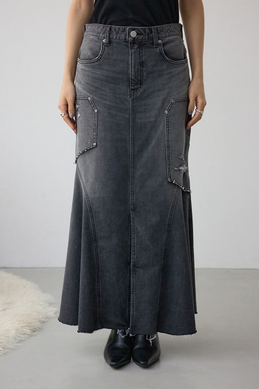AZUL DENIM ダメージマーメイドスカート 詳細画像