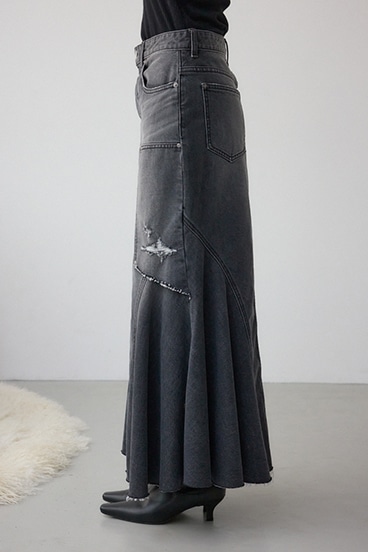 AZUL DENIM ダメージマーメイドスカート 詳細画像