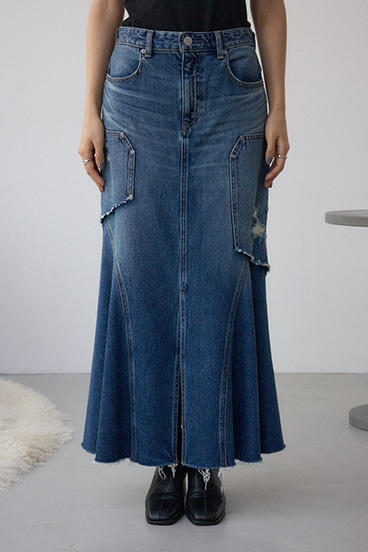 AZUL DENIM ダメージマーメイドスカート 詳細画像
