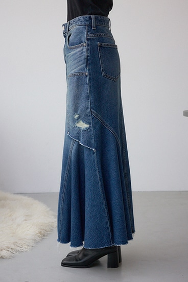 AZUL DENIM ダメージマーメイドスカート 詳細画像