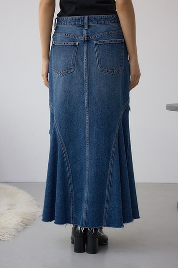 AZUL DENIM ダメージマーメイドスカート 詳細画像