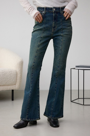 AZUL DENIM オーバーダイ切替フレアデニム