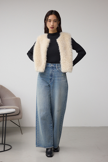 フェイクファーベスト 詳細画像