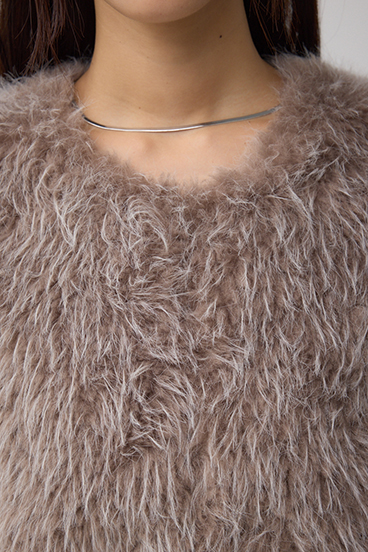 フェイクファーベスト 詳細画像