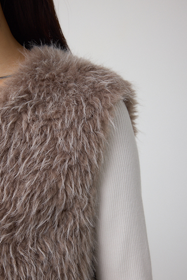 フェイクファーベスト 詳細画像