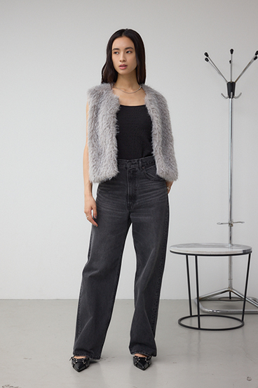 フェイクファーベスト 詳細画像