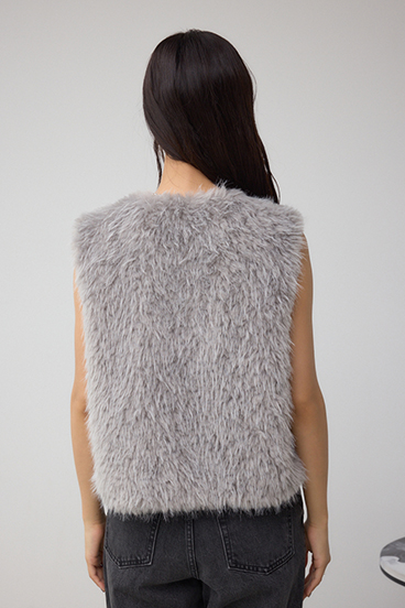 フェイクファーベスト 詳細画像