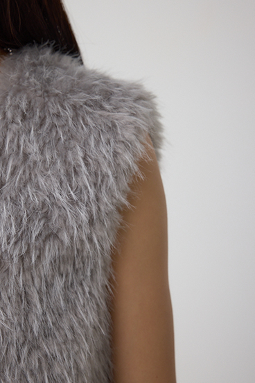 フェイクファーベスト 詳細画像