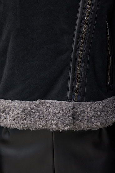 フェイクレザー/スエード フェイクムートンジャケット 詳細画像