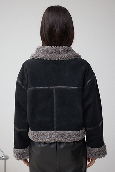 フェイクレザー/スエード フェイクムートンジャケット 詳細画像
