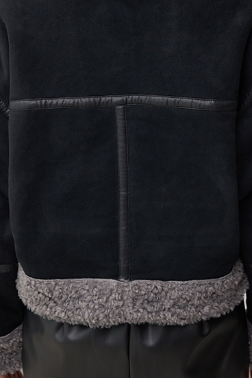 フェイクレザー/スエード フェイクムートンジャケット 詳細画像