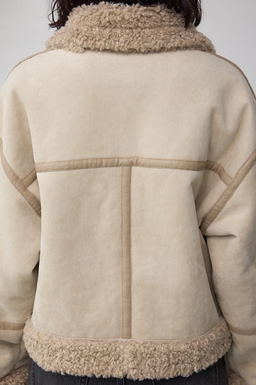 フェイクレザー/スエード フェイクムートンジャケット 詳細画像