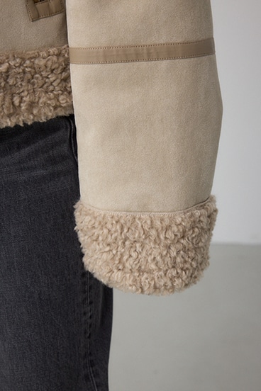 フェイクレザー/スエード フェイクムートンジャケット 詳細画像