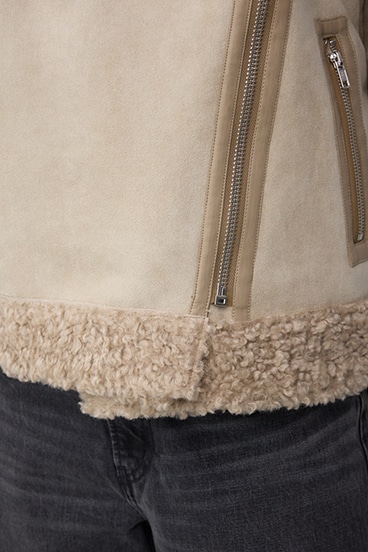 フェイクレザー/スエード フェイクムートンジャケット 詳細画像