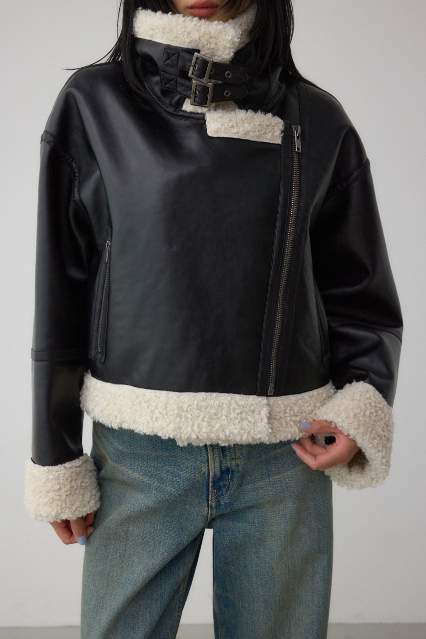 フェイクレザー/スエード フェイクムートンジャケット