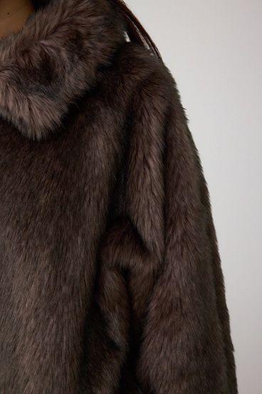 ジップアップファーコート 詳細画像