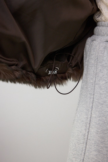 ジップアップファーコート 詳細画像