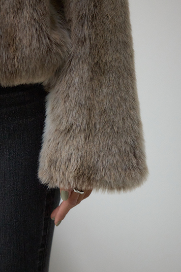 ジップアップファーコート 詳細画像