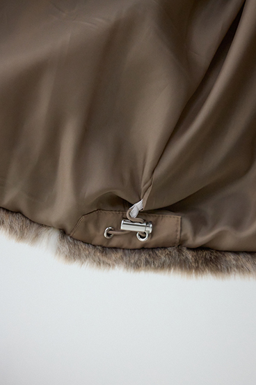 ジップアップファーコート 詳細画像