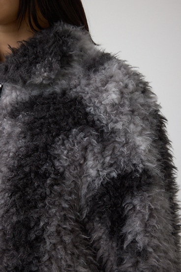 カーリーボアショートブルゾン 詳細画像