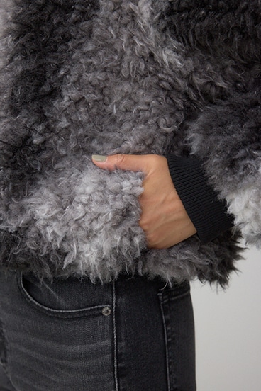 カーリーボアショートブルゾン 詳細画像