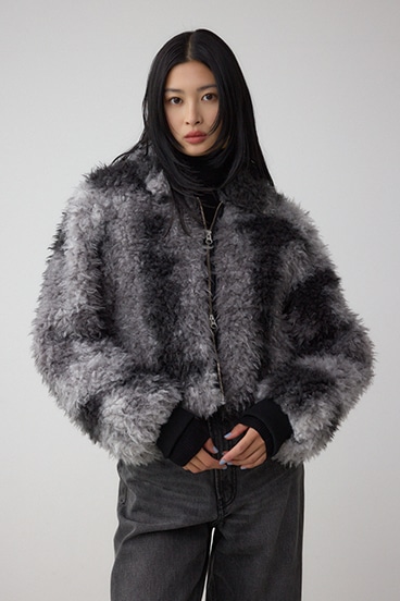 カーリーボアショートブルゾン