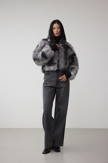 カーリーボアショートブルゾン 詳細画像