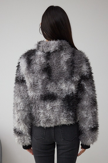 カーリーボアショートブルゾン 詳細画像