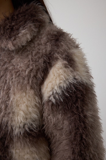 カーリーボアショートブルゾン 詳細画像