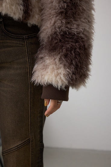 カーリーボアショートブルゾン 詳細画像