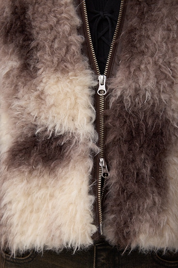 カーリーボアショートブルゾン 詳細画像