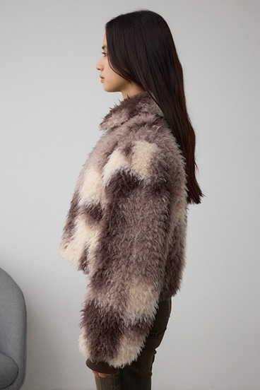 カーリーボアショートブルゾン 詳細画像