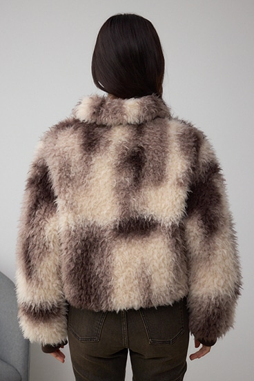 カーリーボアショートブルゾン 詳細画像