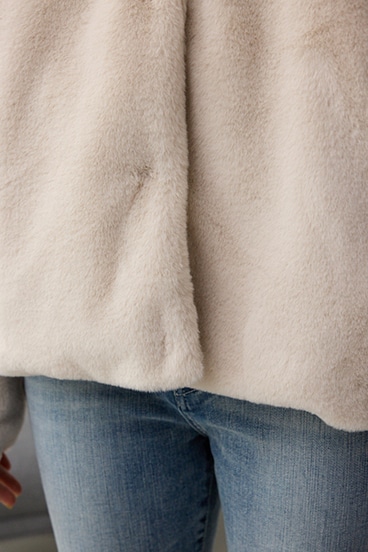 スタンド2WAYファーショートコート 詳細画像