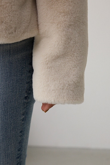 スタンド2WAYファーショートコート 詳細画像