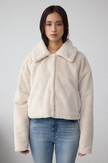 スタンド2WAYファーショートコート 詳細画像