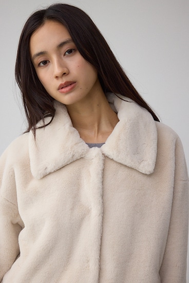 スタンド2WAYファーショートコート