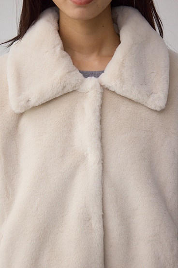 スタンド2WAYファーショートコート 詳細画像