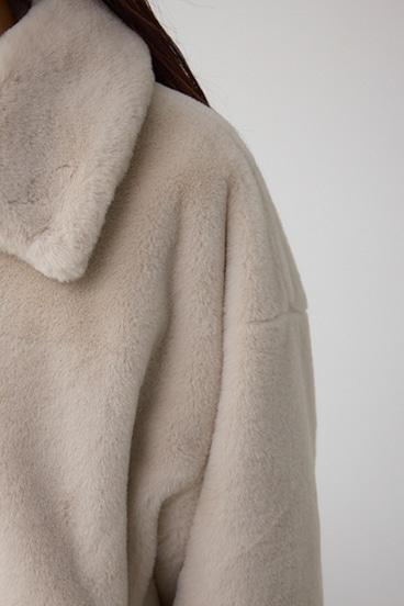 スタンド2WAYファーショートコート 詳細画像