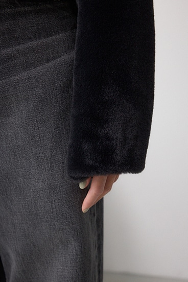 スタンド2WAYファーショートコート 詳細画像