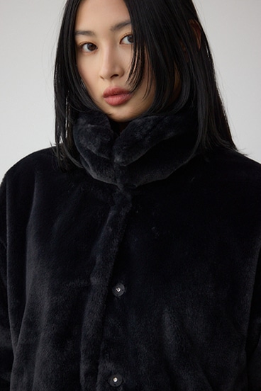 スタンド2WAYファーショートコート