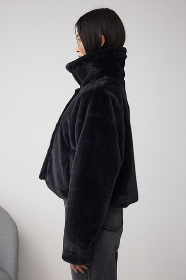 スタンド2WAYファーショートコート 詳細画像