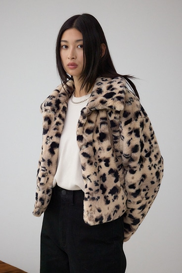 スタンド2WAYファーショートコート 詳細画像