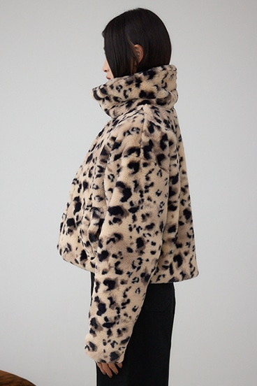 スタンド2WAYファーショートコート 詳細画像