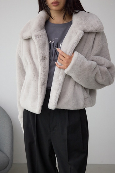 スタンド2WAYファーショートコート